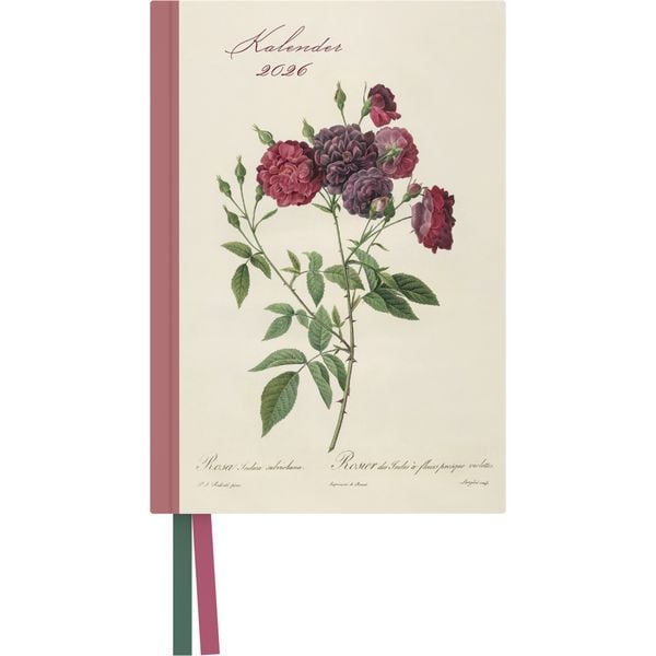 DUMONT - Redoutés Rosen Taschenkalender 2026 – Terminplaner mit Wochenkalendarium – 11 x 16 cm – Blumen-Design mit Rosen von P.J. Redouté