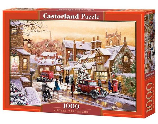 Castorland 1000 Piece Jigsaw Puzzle, Vintage Winterland, Winter Puzzle, Snow, Adult Puzzle, Castorland C-104802-2