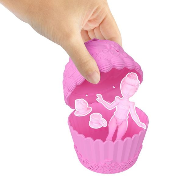Disney Princess Cupcake kleine Puppe Reveal mit fünf Überraschungen, darunter eine Puppe und zwei Zubehörteile