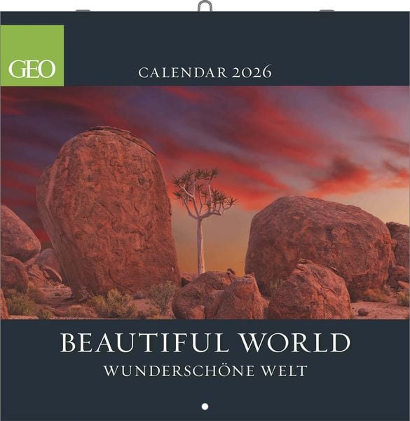GEO Beautiful World 2026 - Wand-Kalender - Natur-Kalender - Broschüren-Kalender - 30x30 - 30x60 geöffnet