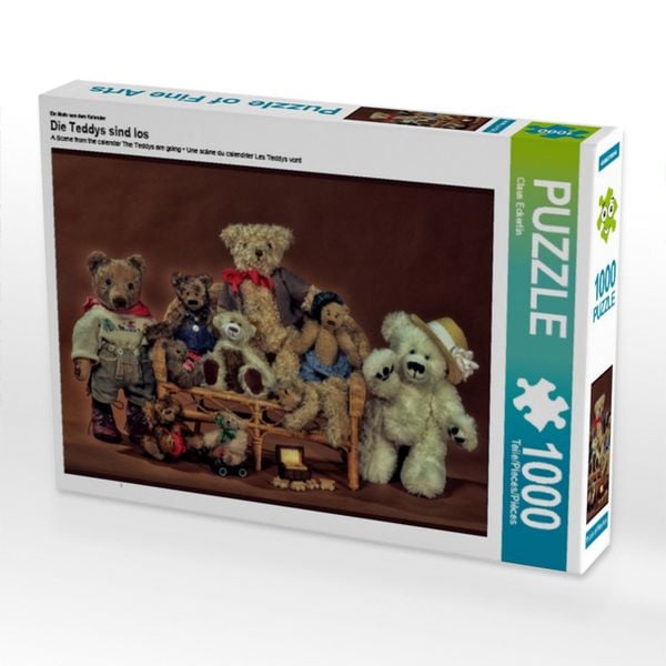 CALVENDO Puzzle Ein Motiv aus dem Kalender Die Teddys sind los 1000 Teile Lege-Größe 64x48cm Foto-Puzzle für glückliche Stunden