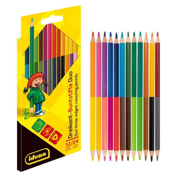 Idena Dreikant Buntstifte DUO 12 Stück