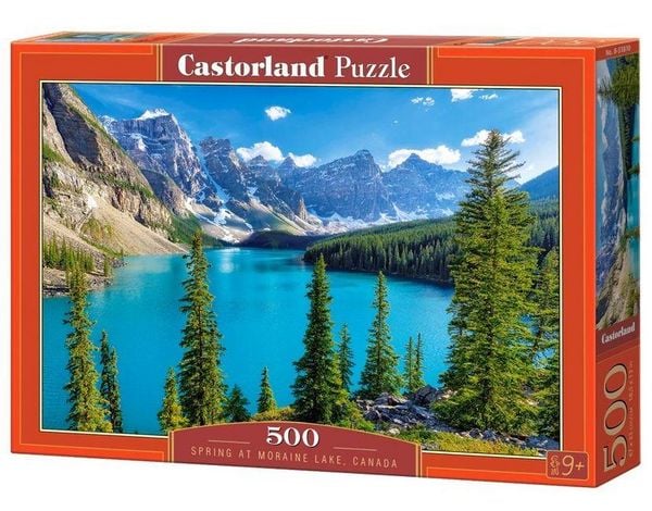 Castorland 500 Piece Jigsaw Puzzles, Spring at Moraine Lake, Canada, Mountain View, Landscape Puzzle, Adult Puzzle, Castorland B-53810