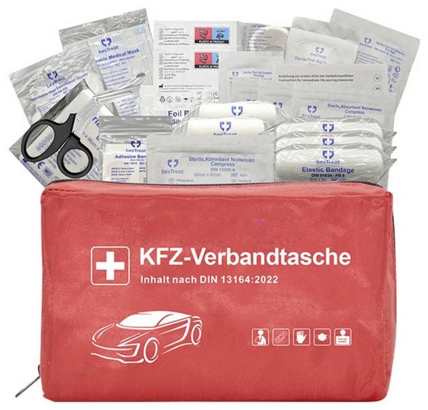 besTreat first aid kit Verbandtasche Bus, Wohnmobile, Pkw, SUV (L x B x H) 130 x 220 x 60 mm EN 14683 DIN 13164 1 St.