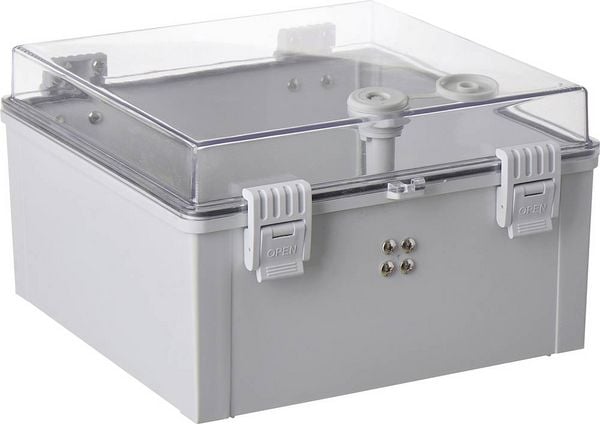 TRU COMPONENTS TC-PSC-30x30x18 Schaltschrank 300 x 300 x 180 ABS, Polycarbonat Hellgrau 1St.