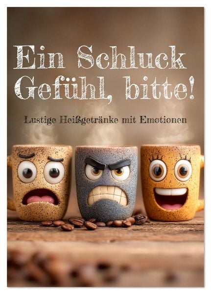 Ein Schluck Gefühl, bitte! - Lustige Heißgetränke mit Emotionen (Tischkalender 2026 DIN A5 hoch), CALVENDO Monatskalender