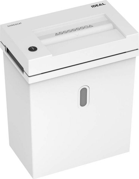 Ideal Office Shredcat 8200 Aktenvernichter 18 Blatt Streifenschnitt 4 mm P-2 21 l Vernichtet auch Büroklammern, Heftklammern, Kreditkarte