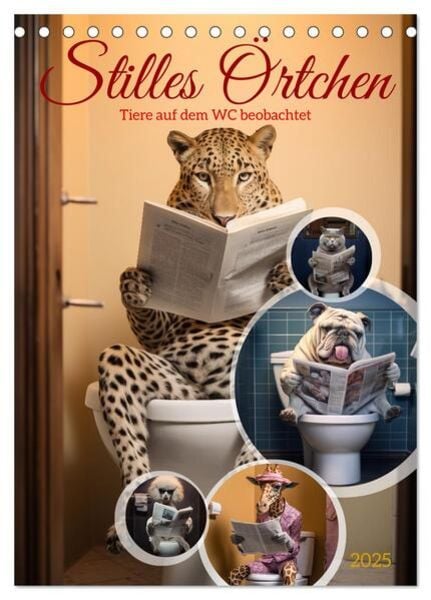 Stilles Örtchen (Tischkalender 2025 DIN A5 hoch), CALVENDO Monatskalender
