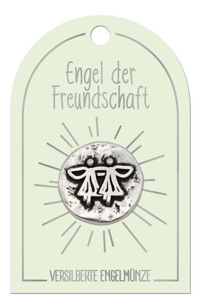 'Engel der Freundschaft' Engel Münze auf Karte, K534