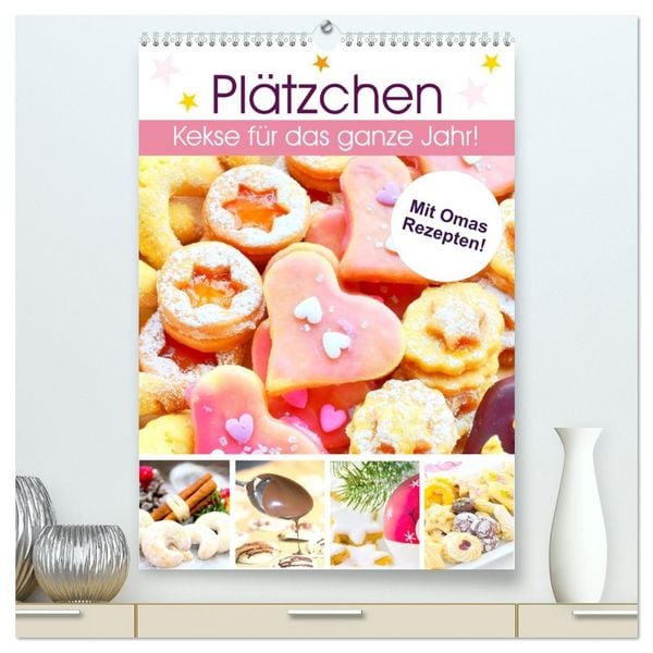Plätzchen. Kekse für das ganze Jahr! (hochwertiger Premium Wandkalender 2026 DIN A2 hoch), Kunstdruck in Hochglanz