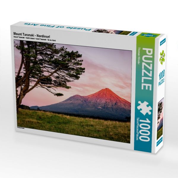 CALVENDO Puzzle Mount Taranaki - Nordinsel 1000 Teile Puzzle quer 1000 Teile Lege-Größe 64 × 48 cm Foto-Puzzle für glückliche Stunden