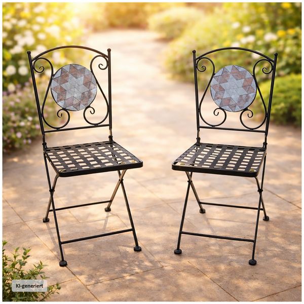 HTI-Living HTI-Living Gartenstühle 2 Stück Marocco Braun
