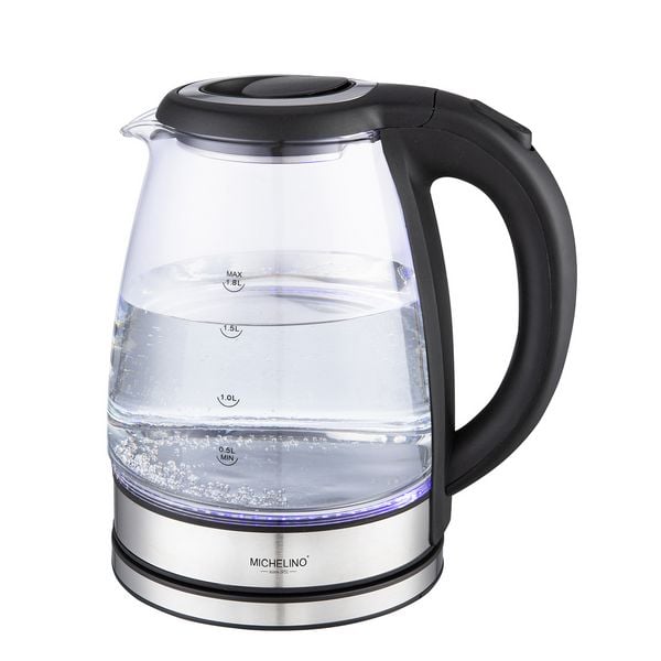 Michelino Wasserkocher Glas EDS Silber 1,8 L Wasserkocher Glas EDS Silber 1,8 L