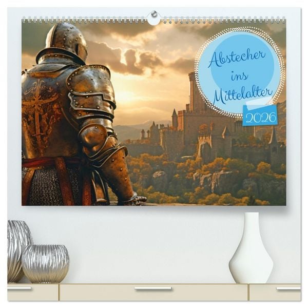 Abstecher ins Mittelalter (hochwertiger Premium Wandkalender 2026 DIN A2 quer), Kunstdruck in Hochglanz