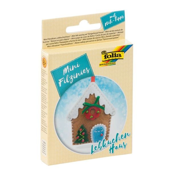 folia Filznähset Mini Filzinies Lebkuchen 19 Teile