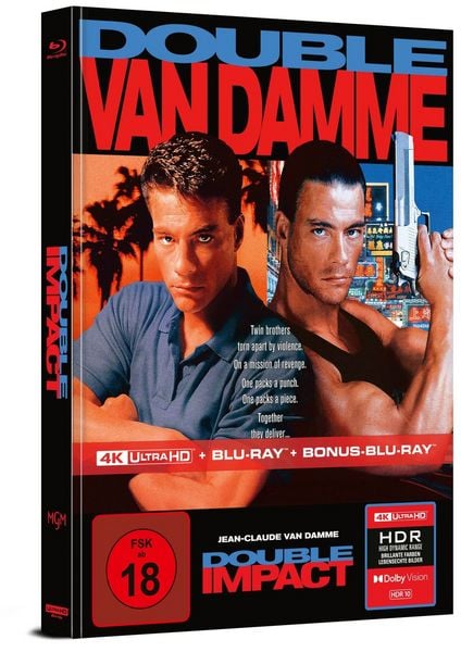 Geballte Ladung – Double Impact - Limitiertes Mediabook - Cover B (4K Ultra HD + Blu-ray + Bonus-Blu-ray)