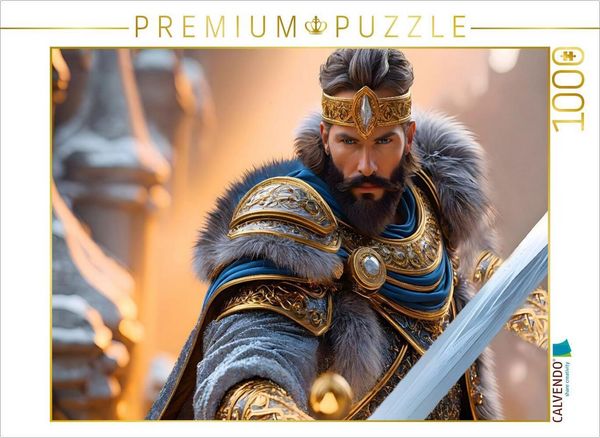 CALVENDO Puzzle Magisches Schwert - Magie und Stahl vereint im Kampf 1000 Teile Lege-Größe 64x48cm Foto-Puzzle für glückliche Stunden