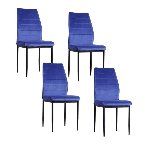 HTI-Living Stuhl Madison Velvet blau 4er Set Stuhl Madison Velvet blau 4er Set