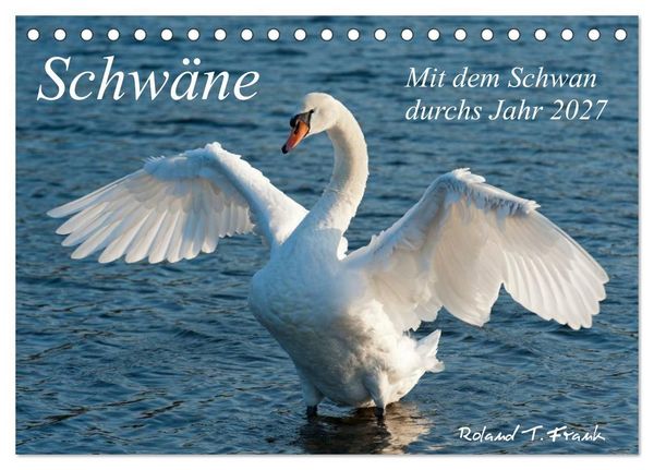 Mit dem Schwan durchs Jahr 2027 (Tischkalender 2027 DIN A5 quer), CALVENDO Monatskalender