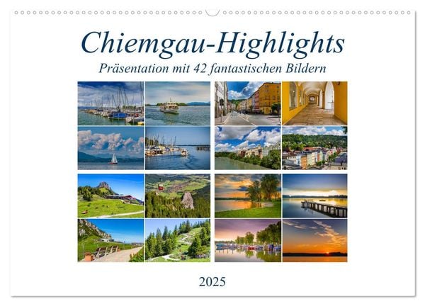 Chiemgau-Highlights (Wandkalender 2025 DIN A2 quer), CALVENDO Monatskalender