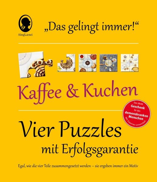 Das 'Gelingt immer'-Puzzle Kaffee und Kuchen. Das Puzzle-Spiel für Senioren mit Demenz