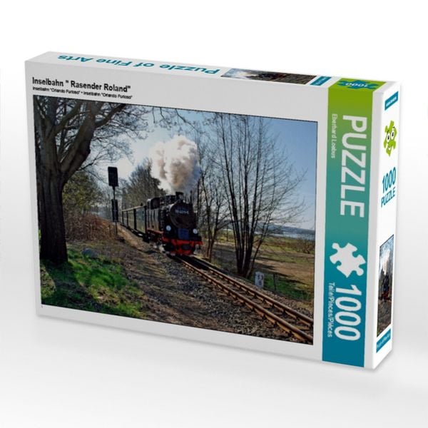 CALVENDO Puzzle Inselbahn ' Rasender Roland' 1000 Teile Lege-Größe 64x48cm Foto-Puzzle für glückliche Stunden