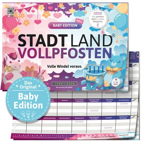 DENKRIESEN - STADT LAND VOLLPFOSTEN® - BABY EDITION - 'Volle Windel voraus.' - A
