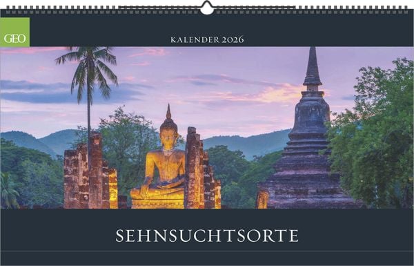 GEO Sehnsuchtsorte 2026 - Wand-Kalender - Reise-Kalender - Poster-Kalender - 58x36
