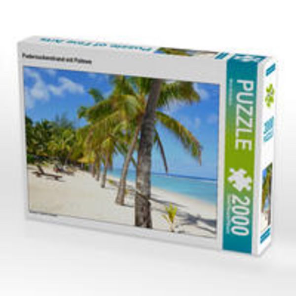CALVENDO Puzzle Puderzuckerstrand mit Palmen 2000 Teile Lege-Größe 90 x 67 cm Foto-Puzzle Bild von Nina Schwarze