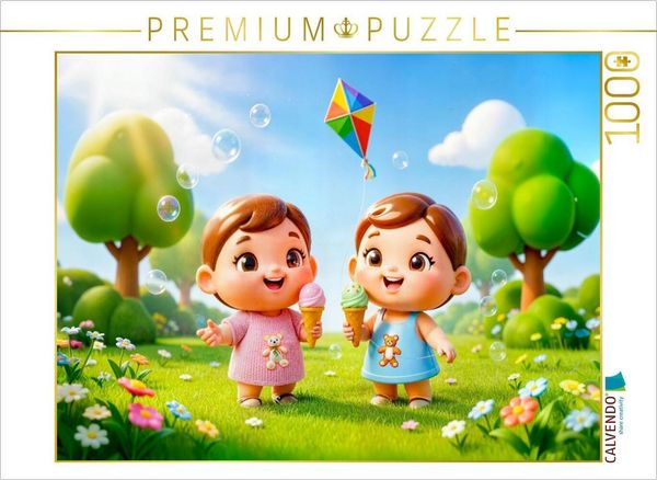 CALVENDO Puzzle Sternzeichen Zwillinge Eis Drachen Puzzle 1000 Teile Lege-Größe 64x48cm Foto-Puzzle für glückliche Stunden