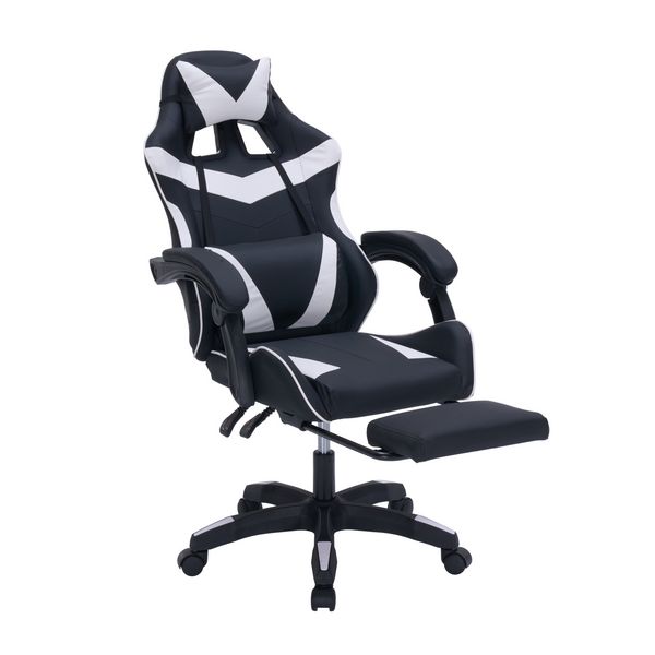 HTI-Living Drehstuhl Krit Eco Schwarz Weiss PVC Drehstuhl Krit Eco Schwarz Weiss PVC