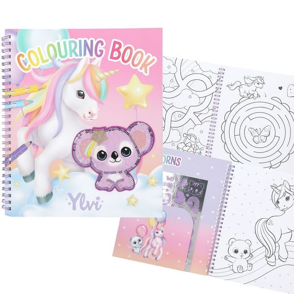 Ylvi Malbuch mit Einhorn Pailletten