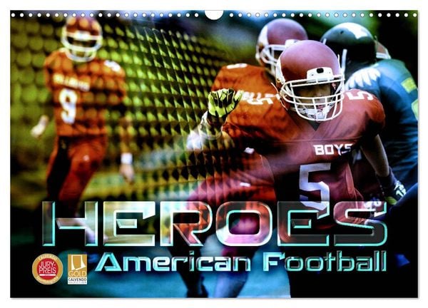 HEROES - American Football (Wandkalender 2025 DIN A3 quer), CALVENDO Monatskalender
