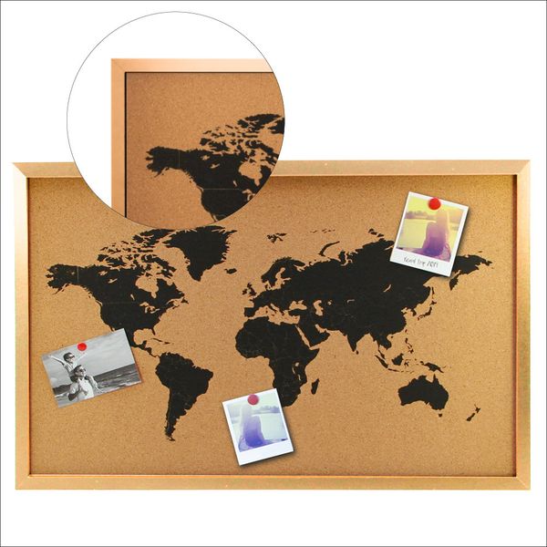 Pinwand Weltkarte Format ca. 38 x 58 cm