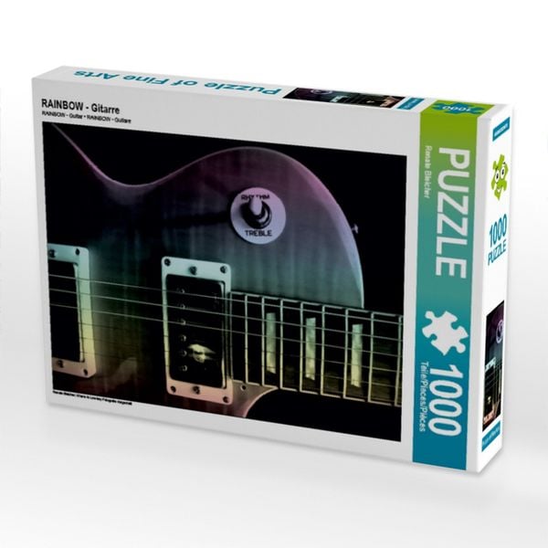CALVENDO Puzzle RAINBOW - Gitarre 1000 Teile Lege-Größe 64x48cm Foto-Puzzle für glückliche Stunden