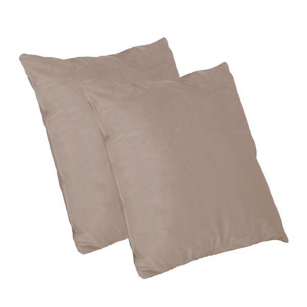HTI-Living Kissen Nathalie Unifarben Hellbraun 2er-Set Kissen Nathalie Unifarben Hellbraun 2er-Set