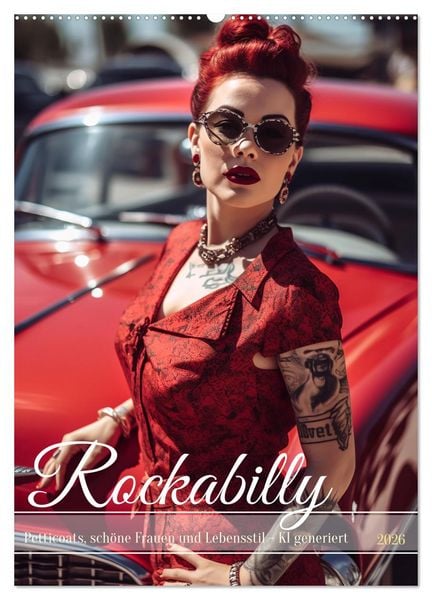 Rockabilly (Wandkalender 2026 DIN A2 hoch), CALVENDO Monatskalender