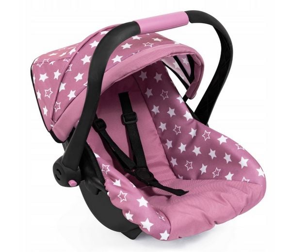 Puppen-Autositz mit Dach, Altrosa