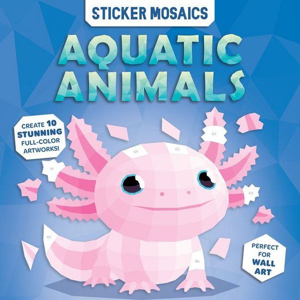 Paint by Sticker Book for Kids - Aquatic Animals Ocean Activity Sticker by Number Sea Life Mosaic Art Pages Ages 4-8