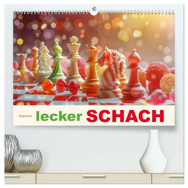Lecker Schach (hochwertiger Premium Wandkalender 2027 DIN A2 quer), Kunstdruck in Hochglanz