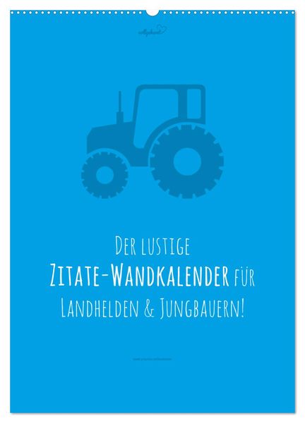 Vollgeherzt: landgötter - Der lustige Zitate-Wandkalender für Landhelden und Jungbauern! (Wandkalender 2025 DIN A2 hoch), CALVENDO Monatskalender