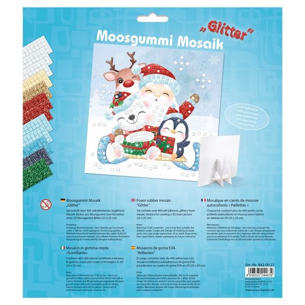 URSUS Moosgummi-Mosaik 'Glitter - Santas Schlitten'