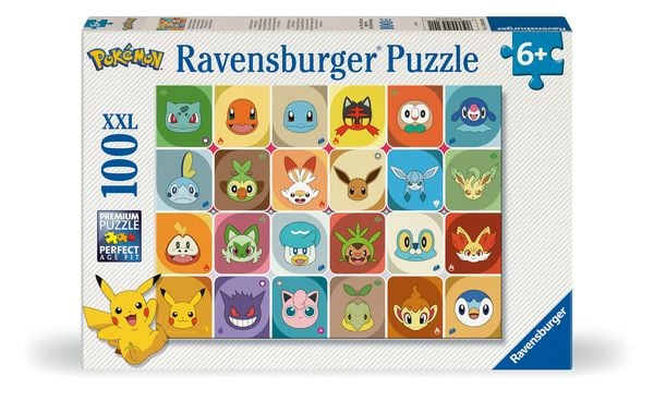 Kinderpuzzle 100 XXL Teile - Pokémon - Pokémon Gesichter