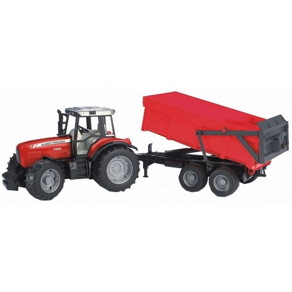BRUDER - Massey Ferguson 7480 mit Wannenkippanhänger