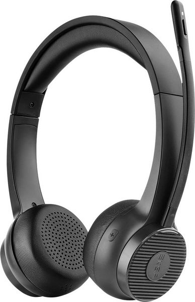 EKSA H16 On Ear Headset Bluetooth® Schwarz Noise Cancelling, Mikrofon-Rauschunterdrückung Headset, Lautstärkeregelung