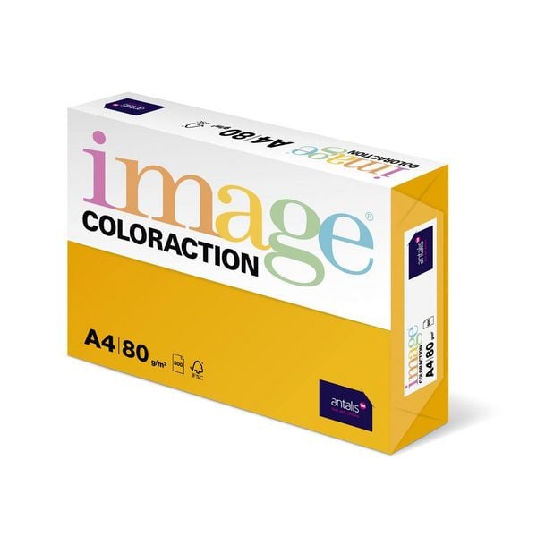 Kopierpapier image COLORACTION 80g/m² goldgelb DIN A4 500 Blatt