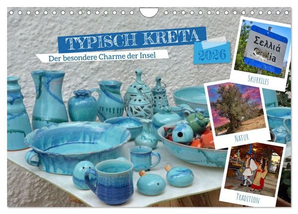 Typisch Kreta (Wandkalender 2026 DIN A4 quer), CALVENDO Monatskalender