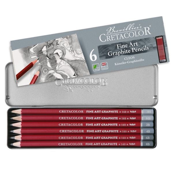 Cretacolor Bleistift CLEOS Fine Art Graphit Pocket Set
