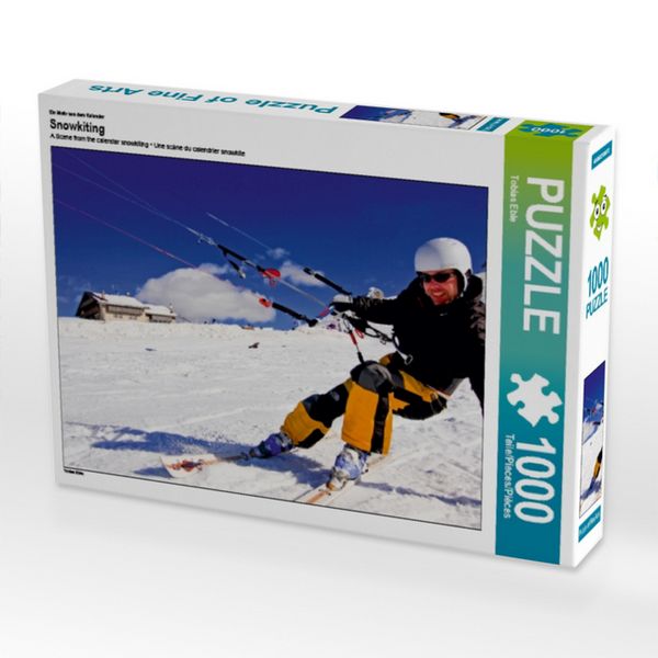 CALVENDO Puzzle Ein Motiv aus dem Kalender Snowkiting 1000 Teile Puzzle quer 1000 Teile Lege-Größe 64 × 48 cm Foto-Puzzle für glückliche Stunden