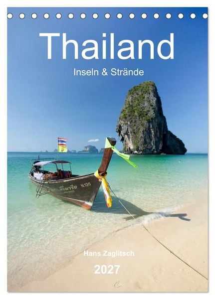 Thailand - Inseln und Strände (Tischkalender 2027 DIN A5 hoch), CALVENDO Monatskalender